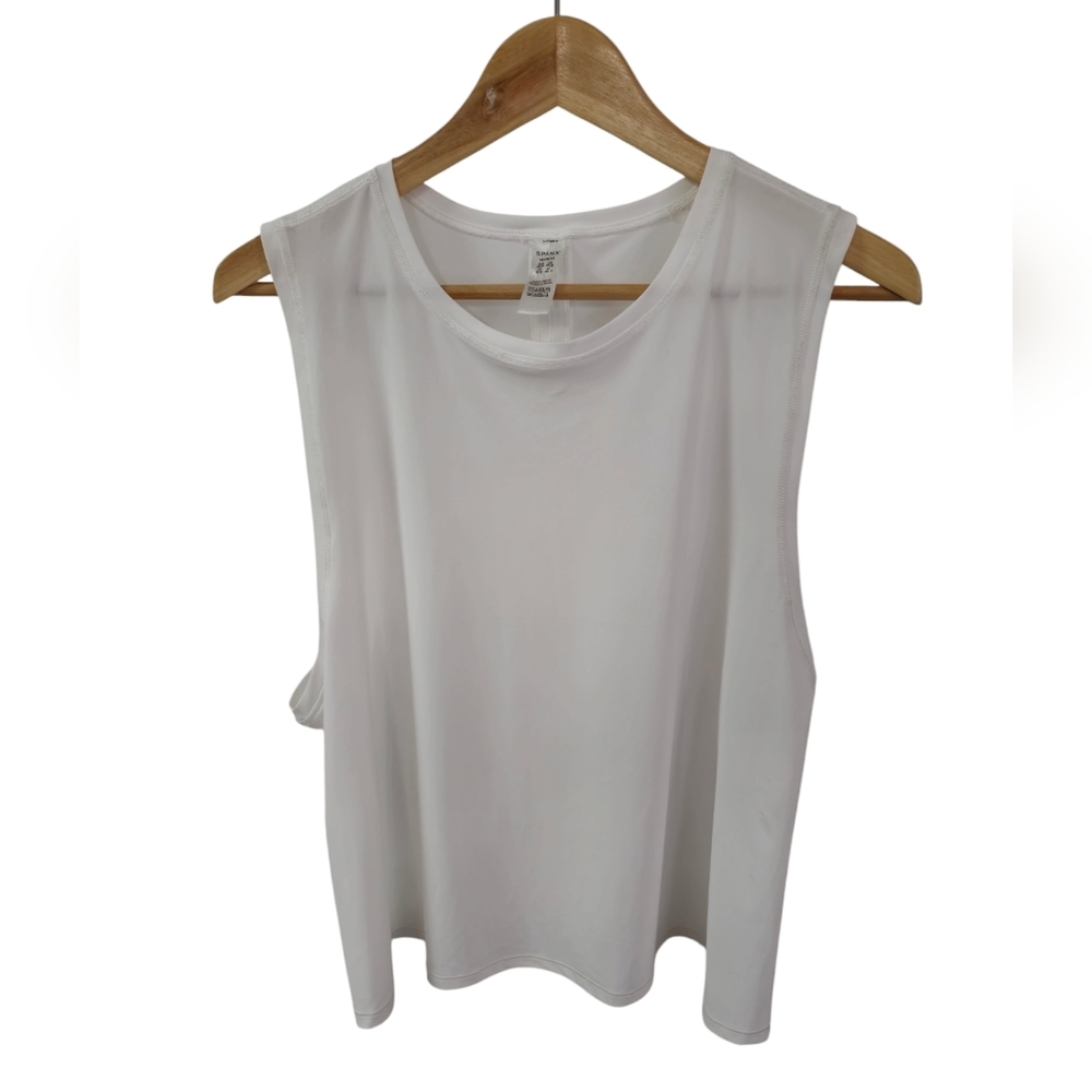 NWOT SPANX Women's Go Lightly Got Ya Covered White Tank Top Size 1X Lycra Extra